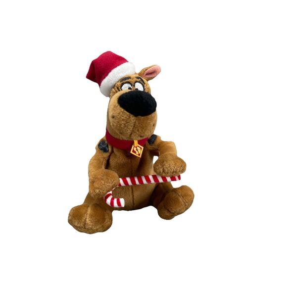 Gemmy Scooby Doo Singing Dancing Christmas Dog with Candy Cane 8" Plush - Picture 1 of 8